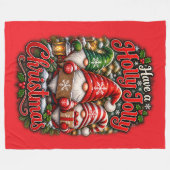 Kerstkabouters Fleece Deken (Voorkant (Horizontaal))