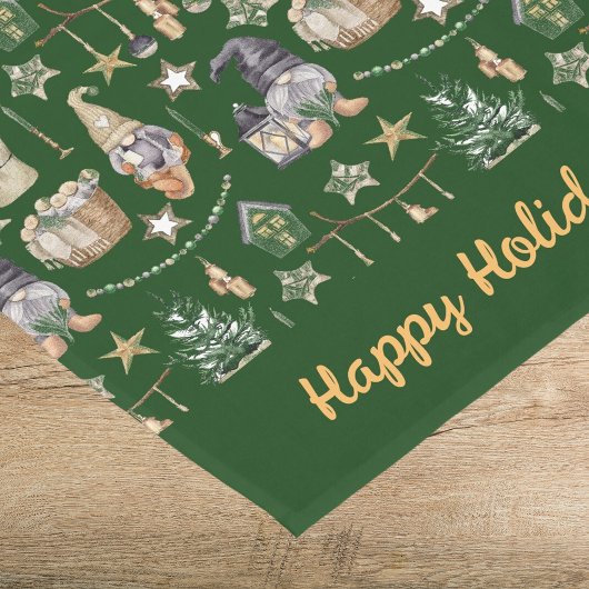 Kerstkabouters groene Scandinavische boerderijstij Korte Tafelloper