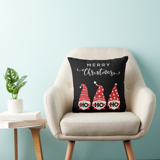 Kerstkabouters Ho Ho Ho Ho Kussen (Stoel)