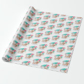 Kerstkabouters in slee cadeaupapier (Uitgerold)