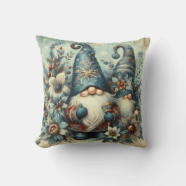 Kerstkabouters in vintage stijl kussen