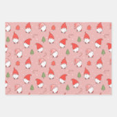 Kerstkabouters Inpakpapier Set van 3 Vel (Voorkant 3)