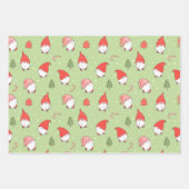 Kerstkabouters Inpakpapier Set van 3 Vel (Voorkant 2)