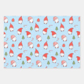 Kerstkabouters Inpakpapier Set van 3 Vel (Voorkant)