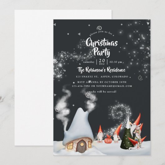 Kerstkabouters Kaart (Voorkant / Achterkant)
