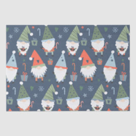 Kerstkabouters Kerstman Blauw Groen Whimsical  Tissuepapier