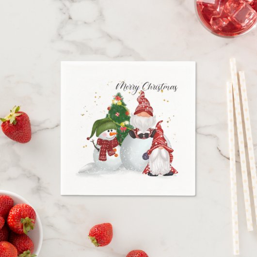 Kerstkabouters Kerstservetten Servet (Insitu)