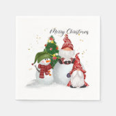 Kerstkabouters Kerstservetten Servet (Voorkant)