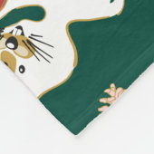 Kerstkabouters, konijnenvakantiepatroon. fleece deken (Hoek)