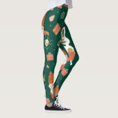 Kerstkabouters, konijnenvakantiepatroon. leggings (Rechts)