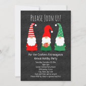 Kerstkabouters Leuke Vakantiefeest Uitnodiging (Voorkant)