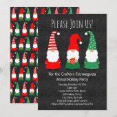 Kerstkabouters Leuke Vakantiefeest Uitnodiging (Voorkant / Achterkant)