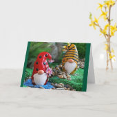 "KERSTKABOUTERS MET KERSTWENSEN" KAART (Gele Bloem)