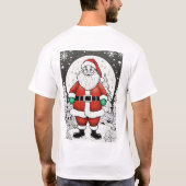 Kerstkabouters met slee en rendier - Feestelijk T-shirt (Achterkant)