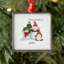 Kerstkabouters Metalen Ornament