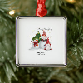 Kerstkabouters Metalen Ornament