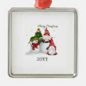Kerstkabouters Metalen Ornament (Voorkant)