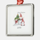 Kerstkabouters Metalen Ornament (Links)