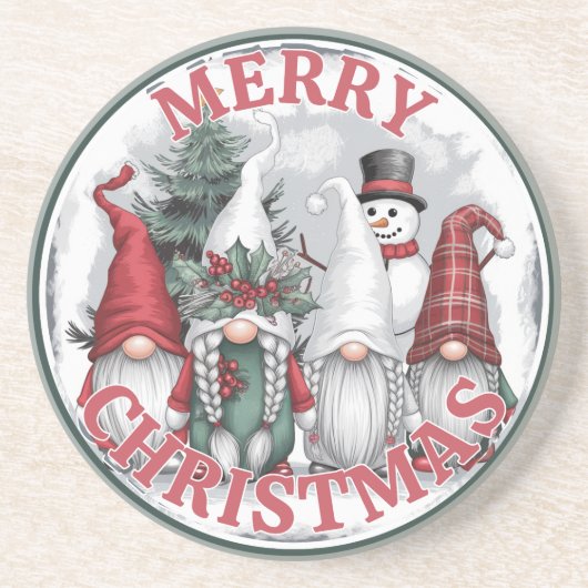 Kerstkabouters Onderzetter (Voorkant)