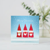 Kerstkabouters op Lichtblauw (Staand voorkant)