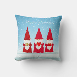 Kerstkabouters op Lichtblauw Kussen