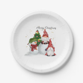 Kerstkabouters Papieren Bordje