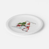 Kerstkabouters Papieren Bordje (Gekanteld)