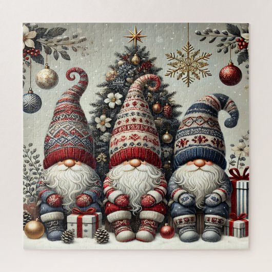 Kerstkabouters Puzzel (Verticaal)