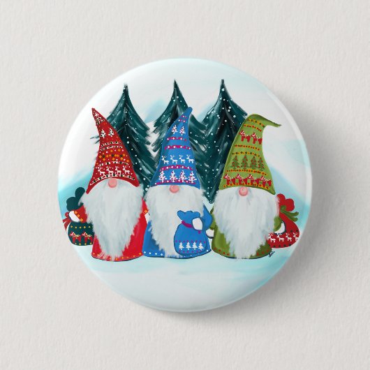 KERSTKABOUTERS RONDE BUTTON 5,7 CM (Voorkant)