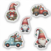 Kerstkabouters Sticker (Voorkant)