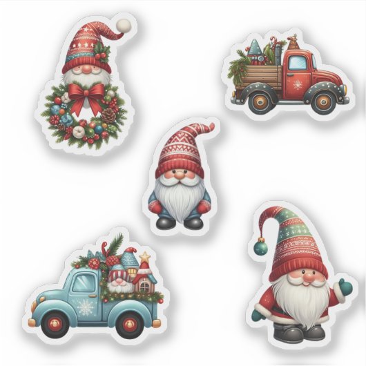 Kerstkabouters Sticker (Voorkant)