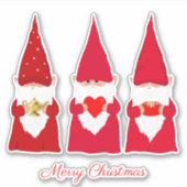 Kerstkabouters Sticker (Voorkant)