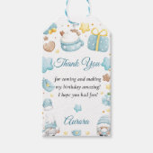 Kerstkabouters Verjaardagsfeestje Cadeaulabel (Voorkant)