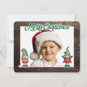 Kerstkabouters (voeg je foto toe) kerstkaart (Voorkant)