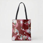 Kerstkabouters Waterverf grillige Schattigee elfen Tote Bag (Voorkant)