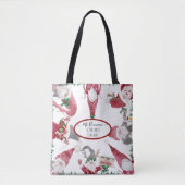 Kerstkabouters Whimsical Beste Leraar Naam Tote Bag (Voorkant)