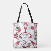 Kerstkabouters Whimsical Beste Leraar Naam Tote Bag (Achterkant)