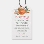 Kerstkachel Simmering Potpourri Gift Label Cadeaulabel (Voorkant)