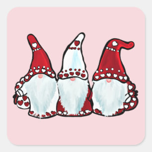 KERSTKADOEKEERSTELING VIERKANTE STICKER