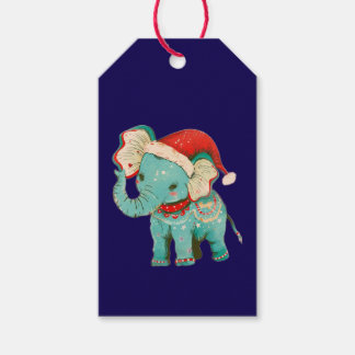 KERSTKADOLABEL OLIFANT EN MUIZEN CADEAULABEL