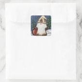 KERSTKADOWER VIERKANTE STICKER (Tas)