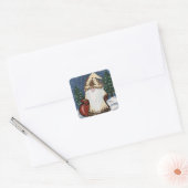 KERSTKADOWER VIERKANTE STICKER (Envelop)