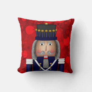 kerstkakkerkraker Face, Blauwe-Square Pillow Kussen