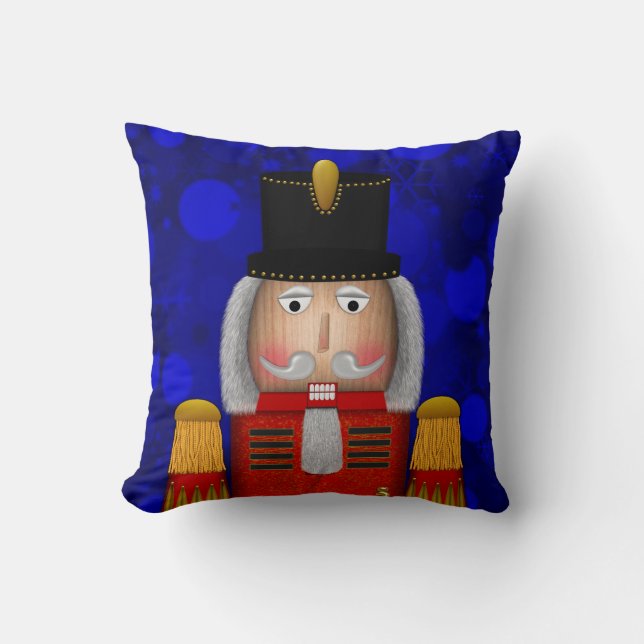 kerstkakkerkraker Face, Rode-Square Pillow Kussen (Voorkant)