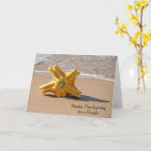 Kerstkalebas op Ocean Beach Kaart (Gele Bloem)