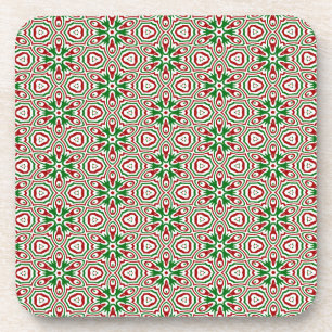 Kerstkaleidoscooppatroon Bier Onderzetter
