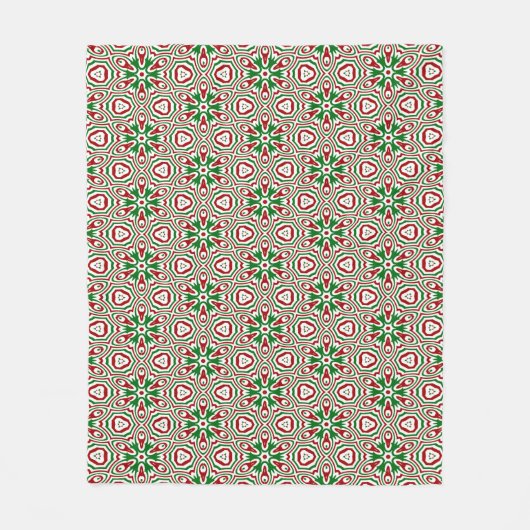 Kerstkaleidoscooppatroon Fleece Deken (Voorkant)