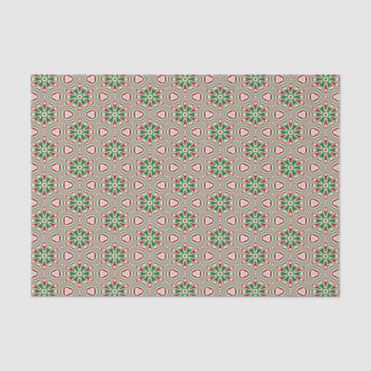 Kerstkaleidoscooppatroon Tissuepapier (Voorkant)
