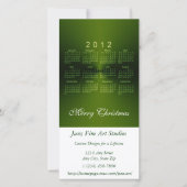 Kerstkalender 2012 feestdagenkaart (Voorkant)