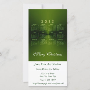 Kerstkalender 2012 feestdagenkaart